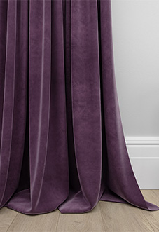 Odessa Velvet, Aubergine - Made to Measure Curtains